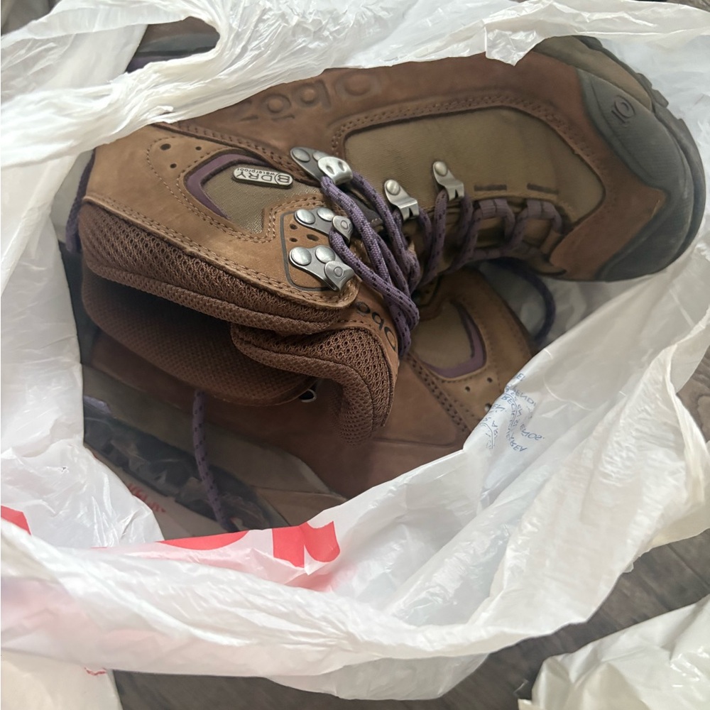 Oboz Brown and Purple Hiking Boots